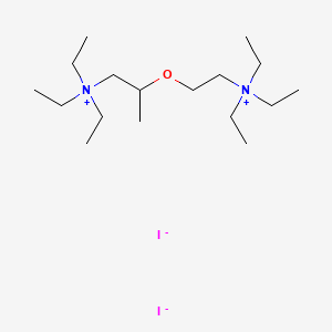 molecular formula C17H40I2N2O B13774754 Ammonium, ((1-methyl-2-(triethylammonio)ethoxy)ethyl)triethyl-, diiodide CAS No. 64049-89-4