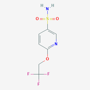 molecular formula C7H7F3N2O3S B1377476 6-(2,2,2-Trifluoroethoxy)pyridine-3-sulfonamide CAS No. 1432679-28-1