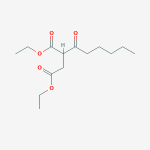 molecular formula C14H24O5 B13774789 Diethyl 2-hexanoylbutanedioate CAS No. 7598-33-6