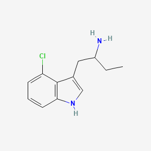 molecular formula C12H15ClN2 B13774850 1-(4-chloro-1H-indol-3-yl)butan-2-amine CAS No. 715-47-9