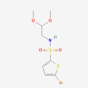 molecular formula C8H12BrNO4S2 B13774858 5-bromo-N-(2,2-dimethoxyethyl)thiophene-2-sulfonamide CAS No. 850348-60-6