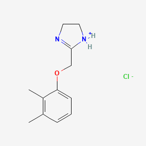 molecular formula C12H17ClN2O B13774882 2-((2,3-Dimethylphenoxy)methyl)-2-imidazoline hydrochloride CAS No. 67400-55-9