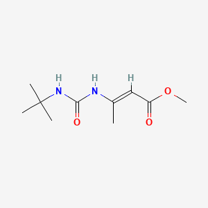 molecular formula C10H18N2O3 B13774903 2-Butenoic acid, 3-((((1,1-dimethylethyl)amino)carbonyl)amino)-, methyl ester CAS No. 64346-47-0