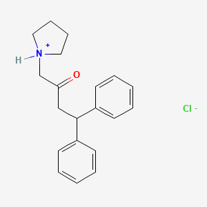 molecular formula C20H24ClNO B13774910 4,4-Diphenyl-1-(1-pyrrolidinyl)-2-butanone hydrochloride CAS No. 970-34-3