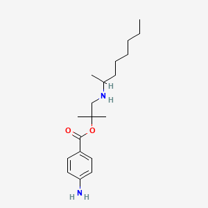 molecular formula C19H32N2O2 B13774912 [2-methyl-1-(octan-2-ylamino)propan-2-yl] 4-aminobenzoate CAS No. 73713-53-8