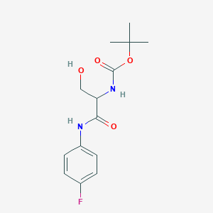 tert-butyl N-{1-[(4-fluorophenyl)carbamoyl]-2-hydroxyethyl}carbamate