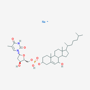 sodium;[7-hydroxy-10,13-dimethyl-17-(6-methylheptan-2-yl)-2,3,4,7,8,9,11,12,14,15,16,17-dodecahydro-1H-cyclopenta[a]phenanthren-3-yl] [(2R,3S,5R)-3-hydroxy-5-(5-methyl-2,4-dioxopyrimidin-1-yl)oxolan-2-yl]methyl hydrogen phosphate