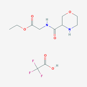 Trifluoroacetic acid ethyl 2-(morpholin-3-ylformamido)acetate