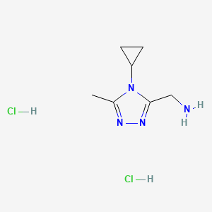 (4-cyclopropyl-5-methyl-4H-1,2,4-triazol-3-yl)methanamine dihydrochloride