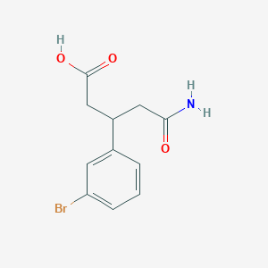 5-Amino-3-(3-bromophenyl)-5-oxopentanoic acid