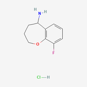 9-Fluoro-2,3,4,5-tetrahydro-1-benzoxepin-5-amine hydrochloride
