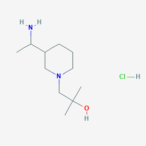 1-[3-(1-Aminoethyl)piperidin-1-yl]-2-methylpropan-2-ol hydrochloride
