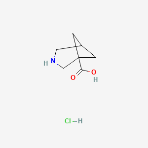 molecular formula C7H12ClNO2 B1377550 3-Azabicyclo[3.1.1]heptane-1-carboxylic acid hcl CAS No. 1628783-92-5