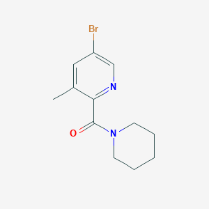 molecular formula C12H15BrN2O B1377556 5-Bromo-3-methyl-2-[(piperidin-1-yl)carbonyl]pyridine CAS No. 934000-34-7