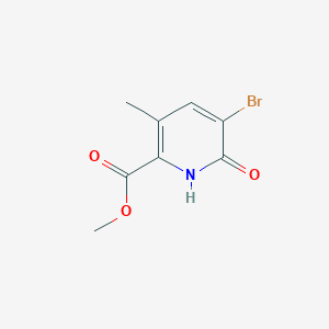 molecular formula C8H8BrNO3 B1377557 Methyl 5-bromo-3-methyl-6-oxo-1,6-dihydropyridine-2-carboxylate CAS No. 1006365-26-9