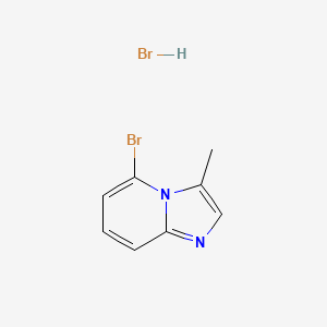 molecular formula C8H8Br2N2 B1377558 5-Bromo-3-methylimidazo-[1,2-a]pyridine hydrobromide CAS No. 74420-43-2