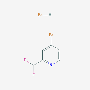 molecular formula C6H5Br2F2N B1377564 4-Bromo-2-(difluoromethyl)pyridine hydrobromide CAS No. 1422766-41-3
