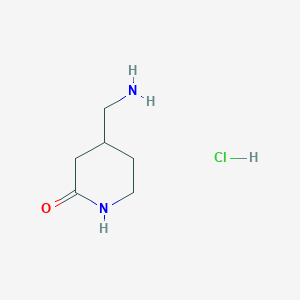 molecular formula C6H13ClN2O B1377567 4-(Aminomethyl)piperidin-2-one hydrochloride CAS No. 1400764-40-0