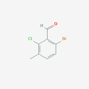 molecular formula C8H6BrClO B1377574 6-Bromo-2-chloro-3-methylbenzaldehyde CAS No. 1114808-98-8