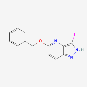 molecular formula C13H10IN3O B1377579 5-(Benzyloxy)-3-iodo-1H-pyrazolo[4,3-b]pyridine CAS No. 1134328-03-2