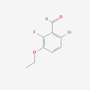 molecular formula C9H8BrFO2 B1377586 6-Bromo-3-ethoxy-2-fluorobenzaldehyde CAS No. 1114809-07-2