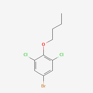 molecular formula C10H11BrCl2O B1377587 5-Bromo-2-butoxy-1,3-dichlorobenzene CAS No. 1242070-95-6