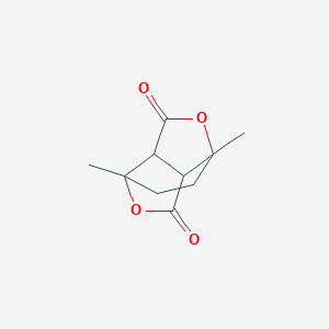 molecular formula C10H12O4 B137760 1,4-Ethano-1H,3H-furo(3,4-c)furan-3,6(4H)-dione, dihydro-1,4-dimethyl- CAS No. 129679-50-1