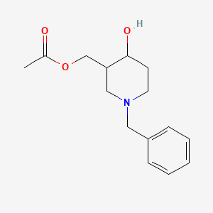 molecular formula C15H21NO3 B1377619 (1-Benzyl-4-hydroxypiperidin-3-yl)methyl acetate CAS No. 1379812-06-2