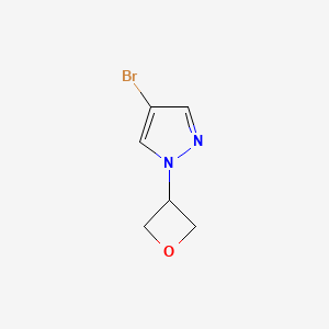 molecular formula C6H7BrN2O B1377620 4-bromo-1-(oxetan-3-yl)-1H-pyrazole CAS No. 1374657-02-9