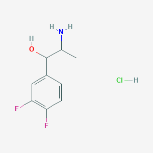 molecular formula C9H12ClF2NO B1377622 2-Amino-1-(3,4-difluorophenyl)propan-1-ol hydrochloride CAS No. 1376321-29-7