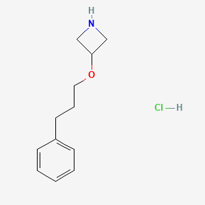 molecular formula C12H18ClNO B1377625 3-(3-Phenylpropoxy)azetidine hydrochloride CAS No. 1375472-91-5