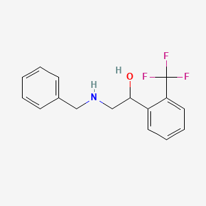 molecular formula C16H16F3NO B1377628 2-(Benzylamino)-1-[2-(trifluoromethyl)phenyl]ethan-1-ol CAS No. 1443980-61-7