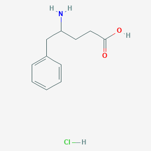 molecular formula C11H16ClNO2 B1377631 4-Amino-5-phenylpentanoic acid hydrochloride CAS No. 14293-05-1