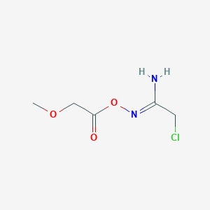 molecular formula C5H9ClN2O3 B1377632 (1-Amino-2-chloroethylidene)amino 2-methoxyacetate CAS No. 1443987-57-2