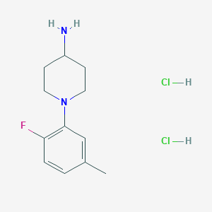 molecular formula C12H19Cl2FN2 B1377633 1-(2-氟-5-甲基苯基)哌啶-4-胺二盐酸盐 CAS No. 1443981-88-1