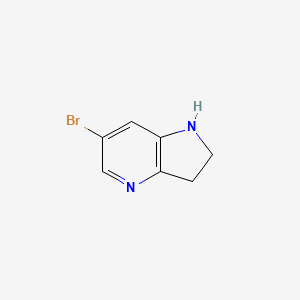 molecular formula C7H7BrN2 B1377636 6-溴-1H,2H,3H-吡咯并[3,2-b]吡啶 CAS No. 1260663-30-6
