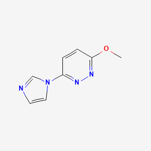 molecular formula C8H8N4O B13776368 3-(1H-imidazol-1-yl)-6-methoxypyridazine 