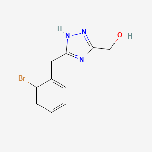 molecular formula C10H10BrN3O B1377639 {5-[(2-bromophenyl)methyl]-4H-1,2,4-triazol-3-yl}methanol CAS No. 1443981-05-2