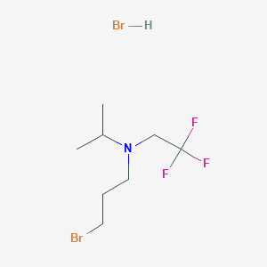 molecular formula C8H16Br2F3N B1377640 (3-Bromopropyl)(propan-2-yl)(2,2,2-trifluoroethyl)amine hydrobromide CAS No. 1443981-11-0