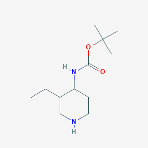 molecular formula C12H24N2O2 B1377641 tert-butyl N-(3-ethylpiperidin-4-yl)carbamate CAS No. 900642-61-7
