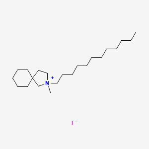 molecular formula C22H44IN B13776410 2-Dodecyl-2-methyl-2-azoniaspiro(4.5)decane iodide CAS No. 798-02-7