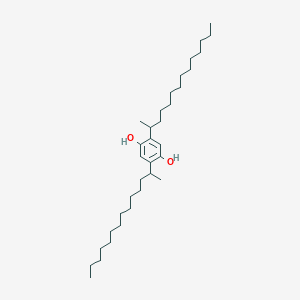 molecular formula C34H62O2 B13776412 1,4-Benzenediol, bis(1-methyltridecyl)- CAS No. 63451-52-5