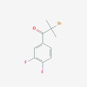 molecular formula C10H9BrF2O B1377643 2-Bromo-1-(3,4-difluorophenyl)-2-methylpropan-1-one CAS No. 1310094-20-2