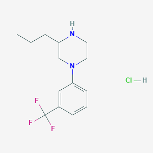 molecular formula C14H20ClF3N2 B1377644 3-Propyl-1-[3-(trifluoromethyl)phenyl]piperazine hydrochloride CAS No. 1443980-71-9