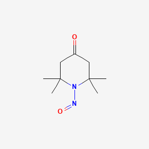 molecular formula C9H16N2O2 B13776453 2,2,6,6-Tetramethyl-1-nitroso-4-piperidone CAS No. 640-01-7