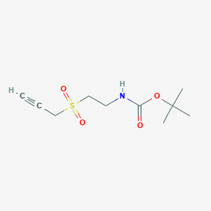 molecular formula C10H17NO4S B1377646 tert-butyl N-[2-(prop-2-yne-1-sulfonyl)ethyl]carbamate CAS No. 1443981-48-3
