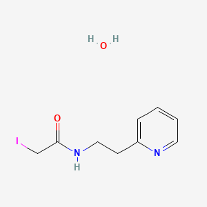 molecular formula C9H13IN2O2 B13776497 Acetamide, 2-iodo-N-(2-(2-pyridyl)ethyl)-, monohydrate CAS No. 73664-47-8