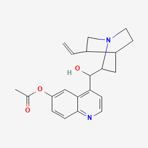 molecular formula C21H24N2O3 B13776503 Cupreidine 6'-acetate CAS No. 83348-44-1