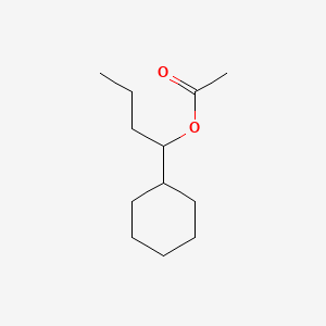 molecular formula C12H22O2 B13776506 alpha-Propylcyclohexylmethyl acetate CAS No. 63573-84-2