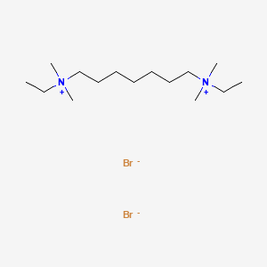 molecular formula C15H36Br2N2 B13776507 Ammonium, heptamethylenebis(ethyldimethyl-, dibromide CAS No. 63982-05-8